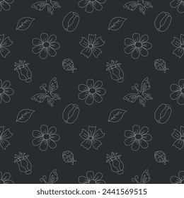Spring floral pattern. Seamless pattern with flowers