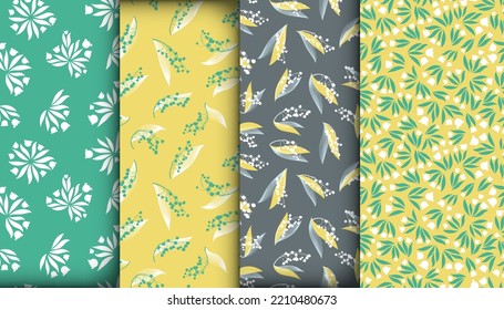 Frühlingsfloralmuster. Nahtlose Lili Tal Textile Print. Vintage Blossom