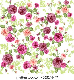Spring floral repeating pattern