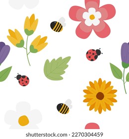 Spring floral seamless pattern design