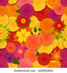 Spring floral seamless pattern. Vector background