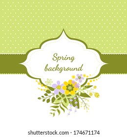 Spring floral vintage background