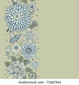 Spring floral vintage seamless pattern