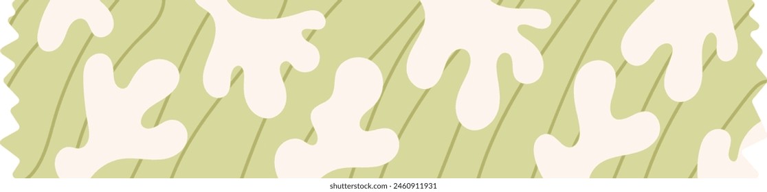 Spring Floral Washi Tape Vector Illustration