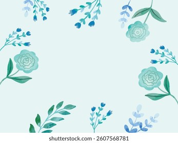 Spring floral in watercolor vector background. Luxury wallpaper design with lotus flowers, line art, golden texture