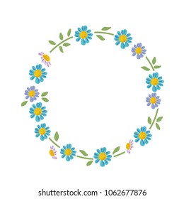 spring floral wreath, logo element