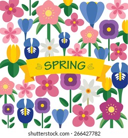  spring flower  background flat design