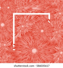spring flower background. red rose, white frame. vector illustration. for greeting card to 8 march, wedding invitation, holiday background, discount banner
