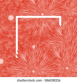spring flower background. red rose, white frame. vector illustration. for greeting card to 8 march, wedding invitation, holiday background, discount banner