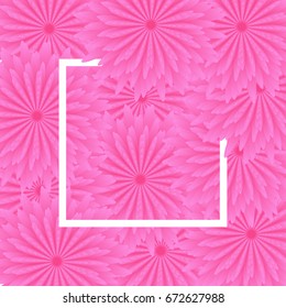 spring flower background. red rose, white frame. vector illustration. for greeting card to 8 march, wedding invitation, holiday background, discount banner