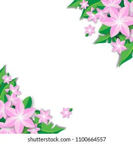 Spring flower background vector illustration template