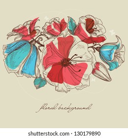 Spring flower background vector illustration