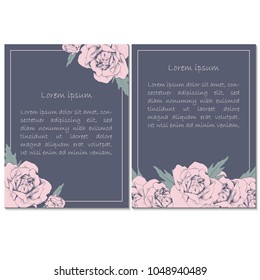 Spring flower banners with place for text. Vector illustration
