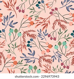 Spring  flower blossom pattern design , blossom repeat pattern background