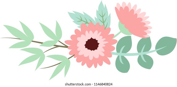 Spring flower bouquet on transparent background