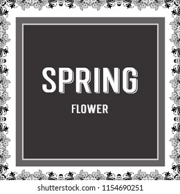 Spring flower card hand draw design vector illustration