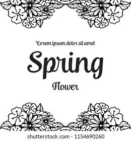 Spring flower card hand draw design vector illustration