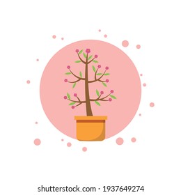 Spring Flower Circle Bubbles Icon