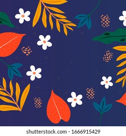 Ilustración de diseño de la colección de flores de primavera