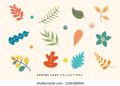 spring flower collection in pastel color