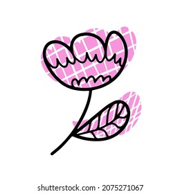 Spring flower doodle line plus stain stylishly unobtrusive