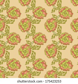 Spring flower easter vector seamless background