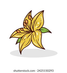 Spring flower element vector illustration