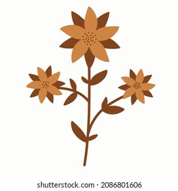 Spring flower flat design colorful