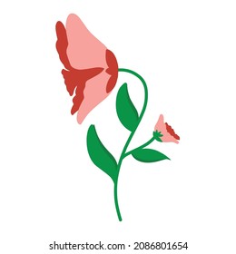 Spring flower flat design colorful