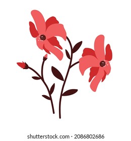 Spring flower flat design decoration