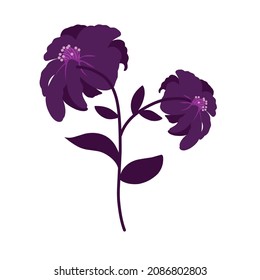 Spring flower flat design decoration