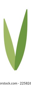 Spring flower flat icon Green leaves and sprouts. Vector illustration