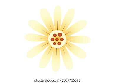Spring Flower Flat Sticker Design