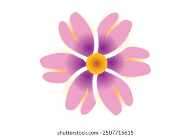 Diseño de pegatina plana de flor de primavera
