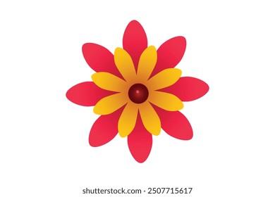 Spring Flower Flat Sticker Design
