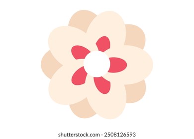 Diseño de pegatina plana de flor de primavera