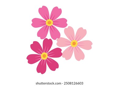 Spring Flower Flat Sticker Design