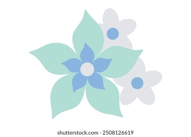Spring Flower Flat Sticker Design