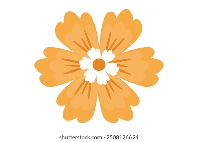 Spring Flower Flat Sticker Design