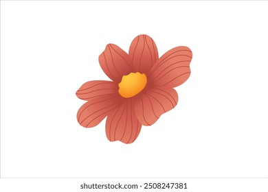 Spring Flower Flat Sticker Design
