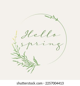 Spring flower frame. Elegant vintage wreath. Bouquet of wildflowers. Vector illustration for labels, corporate identity, wedding invitation