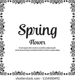 Spring flower frame for greeting card vector illustration