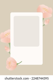Ilustración vectorial del marco de flor de primavera