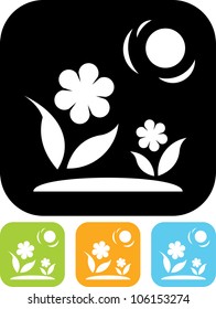Spring flower garden - Vector icon isolated