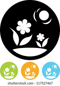 Spring flower garden - Vector icon isolated