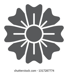 Spring flower glyph icon, floral and plant, blossom sign, vector graphics, a solid pattern on a white background, eps 10.