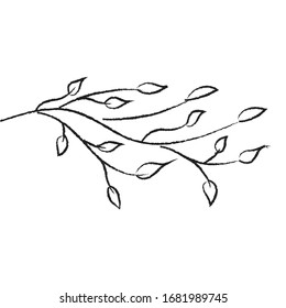 Spring flower. Hand drawn doodle element. - vector