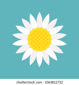 spring flower icon, flat design vector