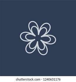 Spring Flower icon. Spring Flower linear design concept from Agriculture, Farming and Gardening collection. Simple element vector illustration on dark blue background.