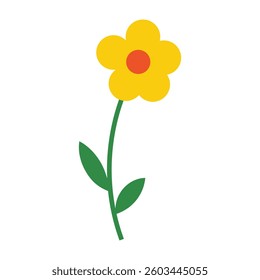 Spring flower icon vector. Flower illustration sign. Garden symbol. Greenhouse logo.